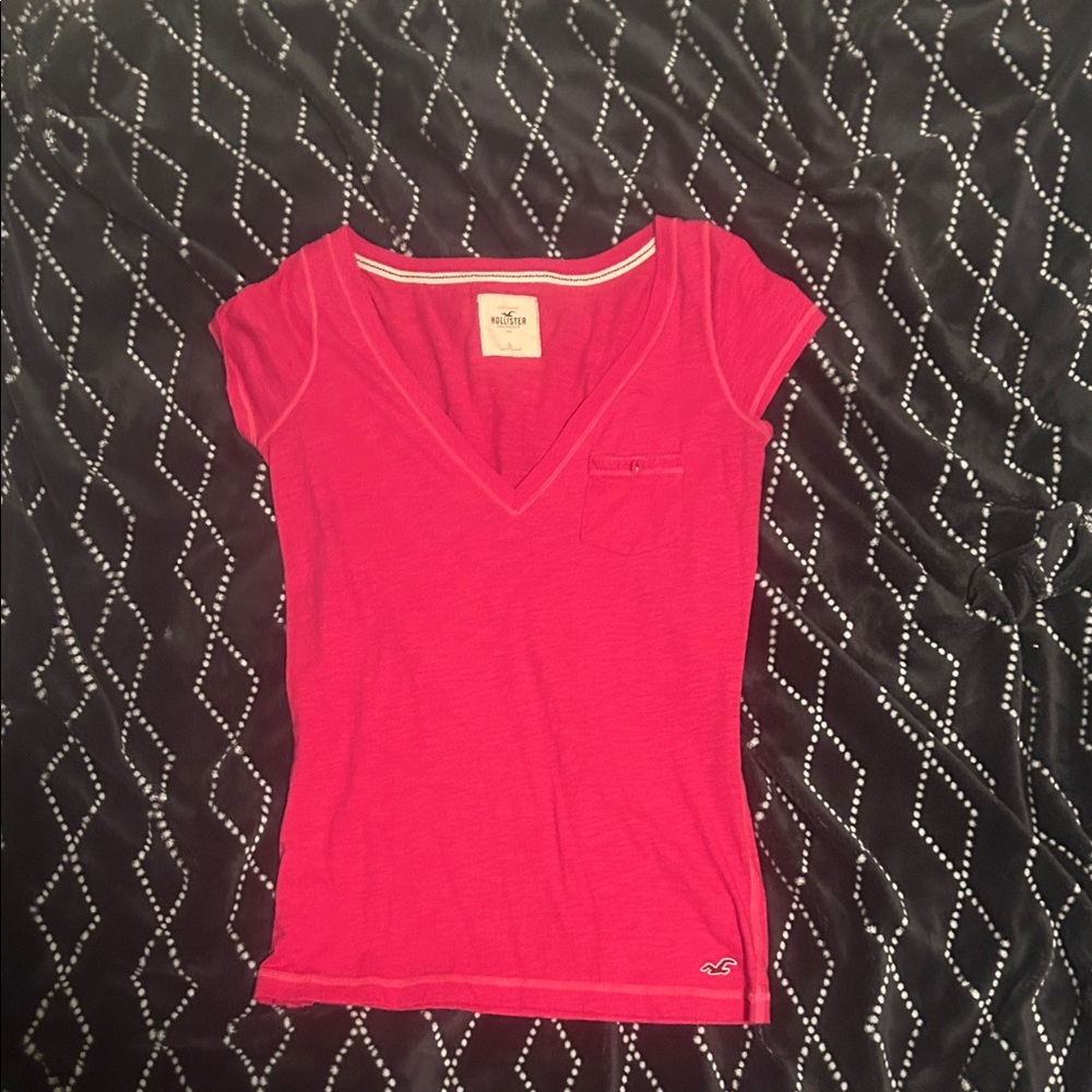 Hollister Vivid Pink Short Sleeve Tee